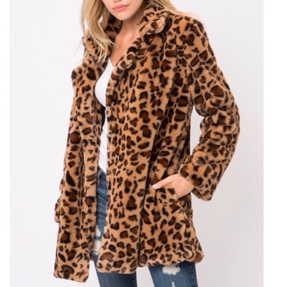 LEOPARD TEDDY COAT SIZE XL - Picture 3 of 4
